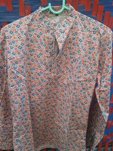 Floral Print Men's Kurta