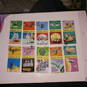 Vintage OMAN Space Exploration Stamps CTO