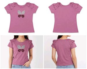 Cute Butterfly Ruffle Sleeve Top