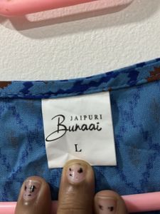 Blue Printed Womens Kurta