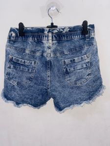 Distressed Denim Shorts
