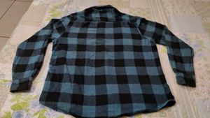 Blue &amp; Black Plaid Flannel Shirt
