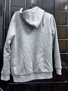 Cozy Grey Fleece Lined Hoodie