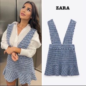 Zara Tweed Pinafore Dress