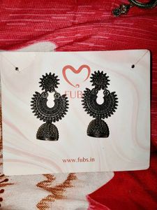 Oxidized Silver Jhumka Earrings Set combo of 4