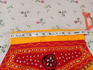 Yellow And Red Colour Radha Rani Dress