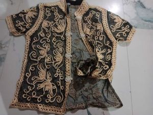 Embroidered Ethnic Kurta Jacket