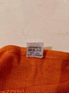 Orange Knit Tank Top