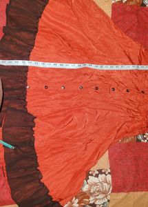 Orange Button-Up Midi Dress