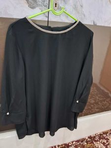 Chic Black Long Sleeve Top