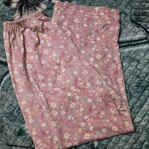 Cute Pink Floral Night Pajama Set