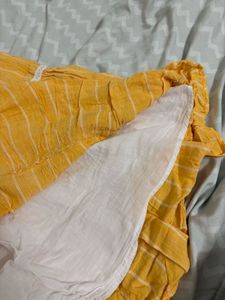 Girls' Yellow Tiered Dress