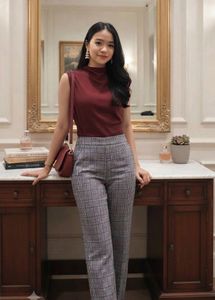 Zara Checkered Tailored Trousers
