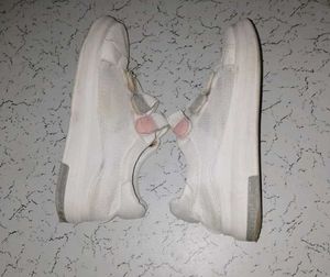 White Sneakers with Velcro Straps