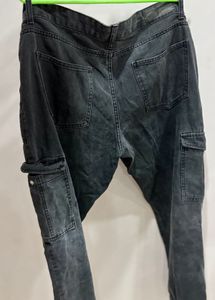 Stylish Grey Cargo Jeans