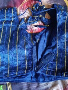 Stunning Blue &amp; Gold Blouse combo