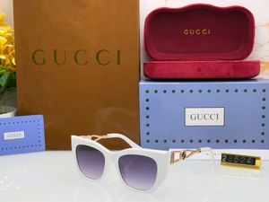 Gucci White Cat-Eye Sunglasses