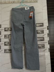 Gray Denim Pants
