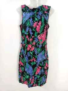 Mango black Floral dress