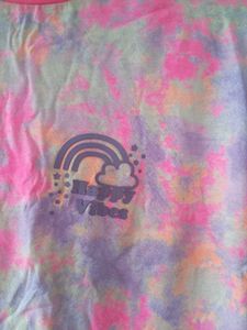 Tie-Dye Graphic T-Shirt Fluorescent pink