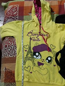 Cute Yellow "Bonjour Paris" Hoodie