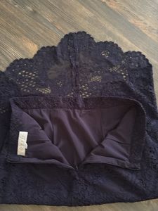 Navy Lace Skirt