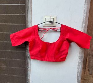 Vibrant Red Ethnic Blouse