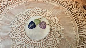 Heart Stone Pendants With Chain