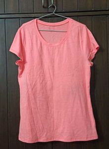 Combo of Neon Green &amp; Peach T-Shirts