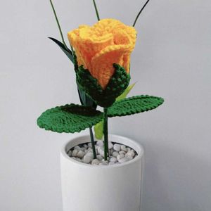 Crochet Yellow Rose