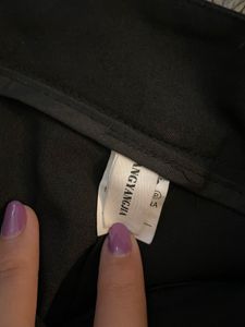 black long flared trousers