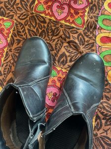 Stylish Black Leather Ankle Boots