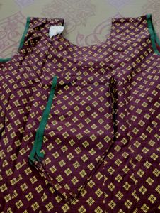 New Mangalagiri Cotton Anarkali Set
