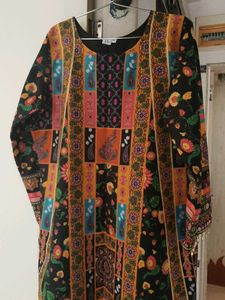 Vibrant Patchwork Print Kurta