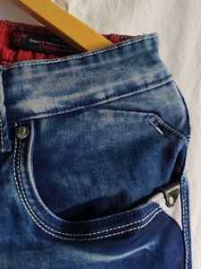 Men's Blue Washed Denim Jeans