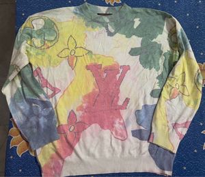 LV colour drip print knit pullover