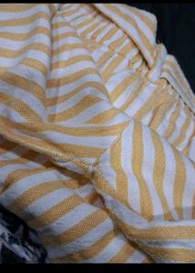 Yellow &amp; White Striped Wide-Leg Culottes 🌼