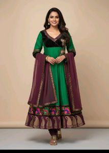 Elegant Green Anarkali Suit