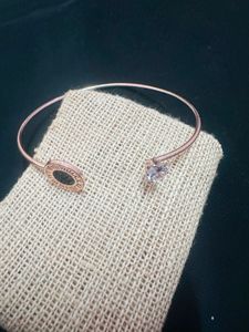 Rose Gold Bangle with Crystal Accent