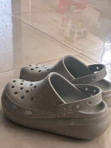 Sparkly Grey Crocs Clogs