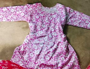 pink Short kurti for women