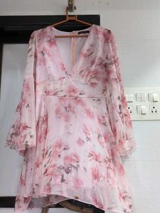Pretty Pink Floral Midi Dress