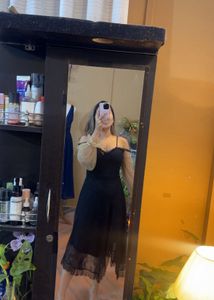 black elegant lace dress