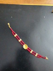 Elegant Red Beaded Bracelet