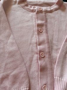 Chic Pink Knit Cardigan