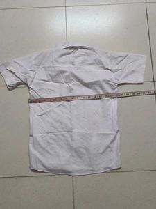 Men's White Short Sleeve Collared Shirt