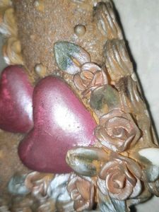 Vintage Rose &amp; Heart Picture Frame