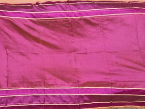 Magenta &amp; Mustard Comb. Kota Doria Silk Saree