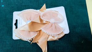 Elegant Pearl Bow Hair Clip