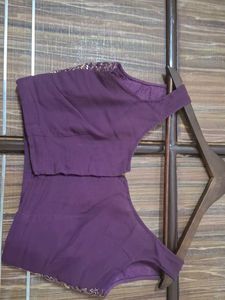 Purple Georgette Blouse